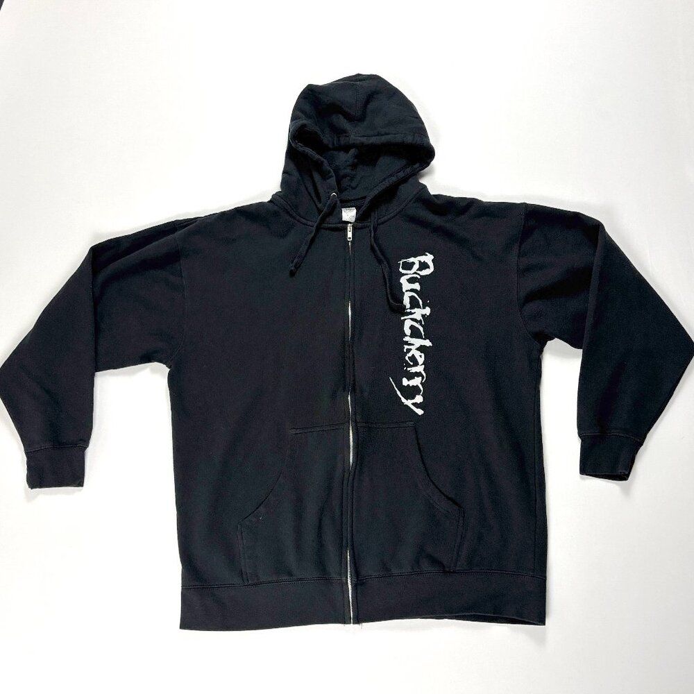 Buckcherry Band Zip Up Hoodie Black Sz 2XL MCMXCV Los Angeles Rock Angel